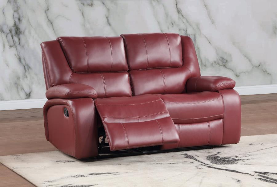 Coaster Fine Furniture Camila - Upholstered Motion Reclining Loveseat | Meri Furniture