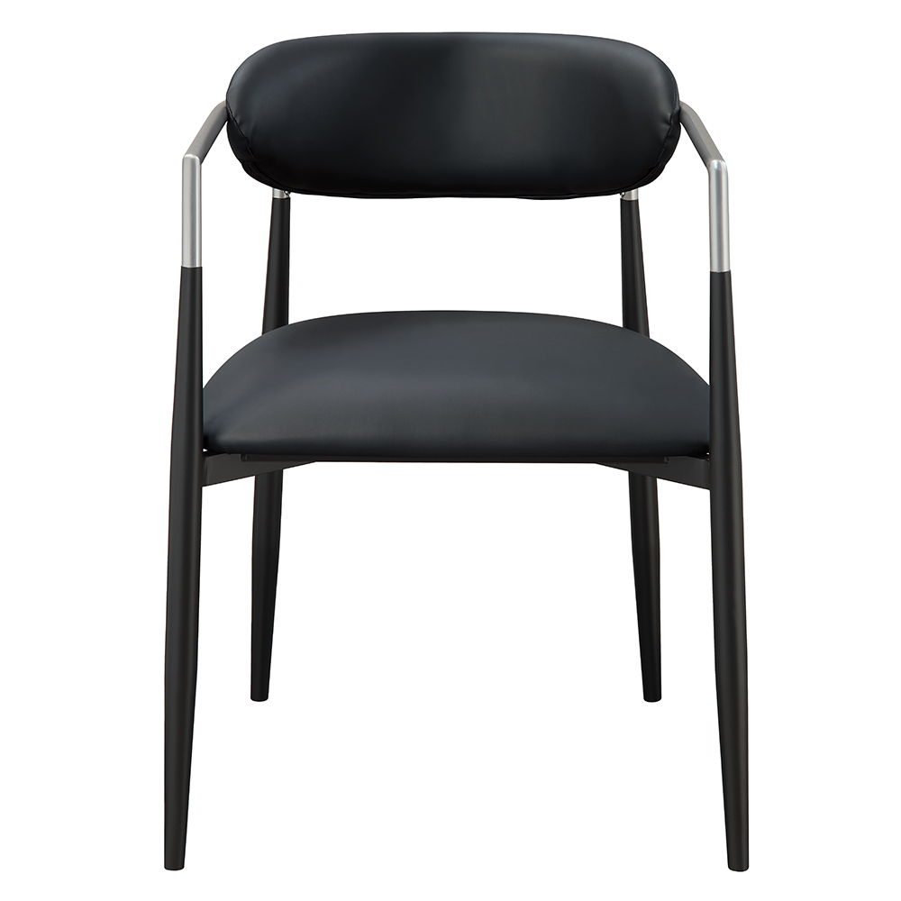 Gavan - Arm Chair Set of 2) - Black Synthetic Leather