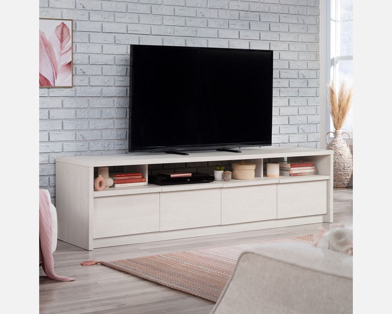 Large TV Credenza in Alabaster Oak