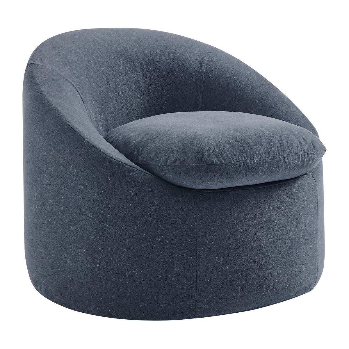 Sadie Slipcovered Linen-Blend Round Accent Chair by Modway