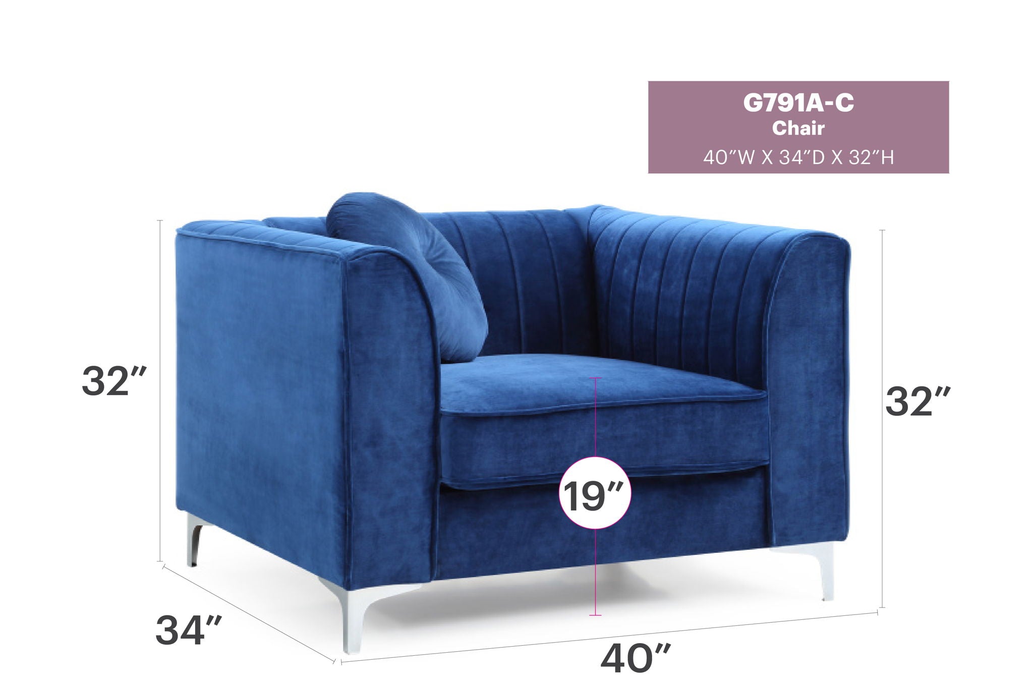 Contemporary Sloped Armchair