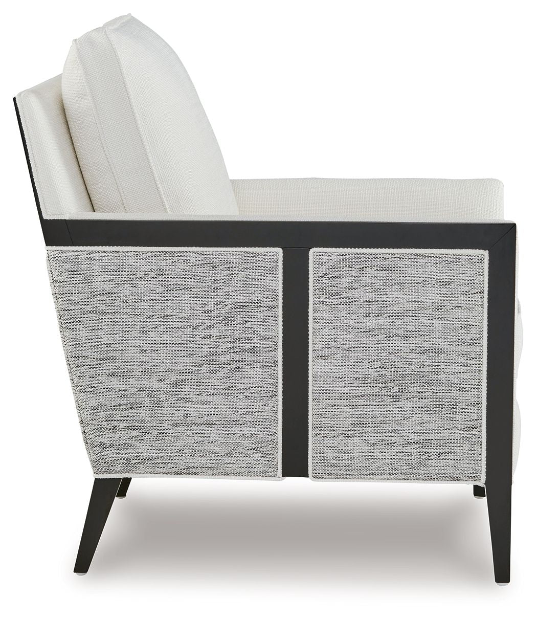 Ardenworth - Black / Ivory - Accent Chair