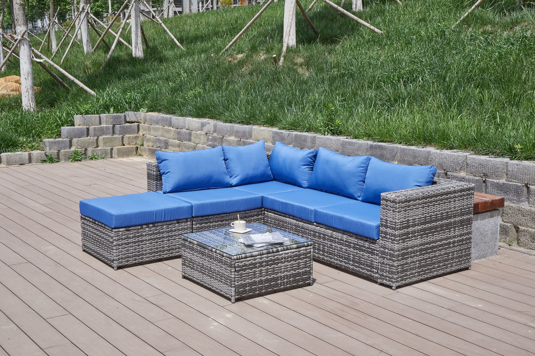 Patio Sofa With Cushions