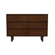 Dubrovnik - Mid-Century Modern Dresser With 6 Drawers - Brown
