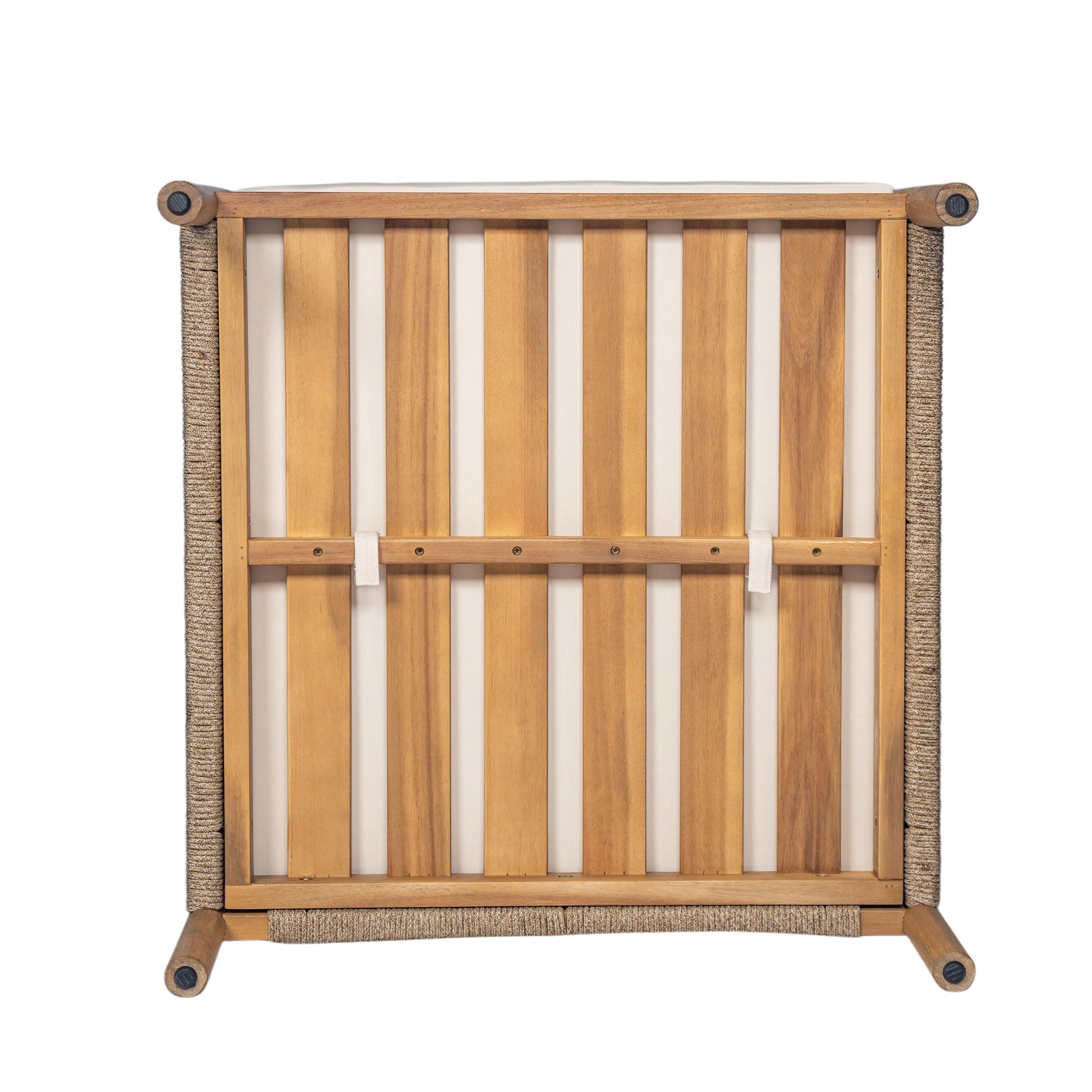 Modern Outdoor Woven Lounge Chair With Solid Wood Frame - Teak