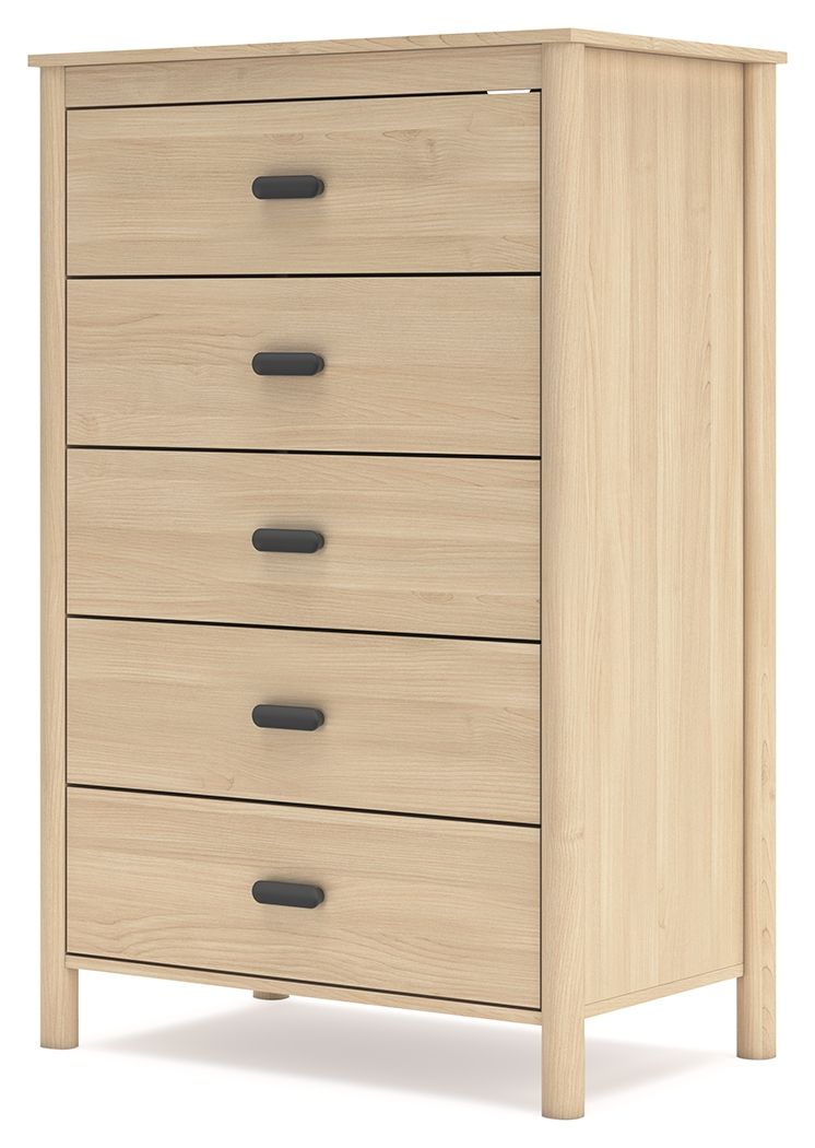 Signature Design by Ashley® Cabinella - Tan - Five Drawer Chest | Meri Furniture