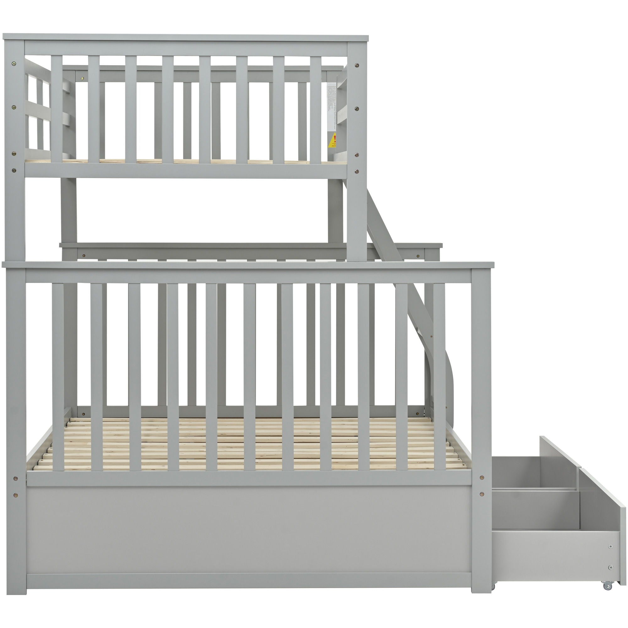 Bunk Bed With Ladder, And Safety Guard Rails