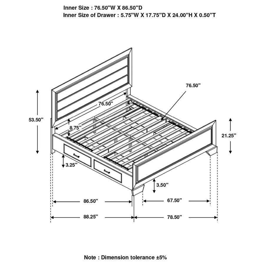 Coaster Fine Furniture Kauffman - Wood Storage Panel Bed | Meri Furniture
