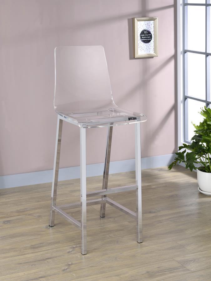 Coaster Fine Furniture Juelia - Chrome Stools (Set of 2) | Meri Furniture
