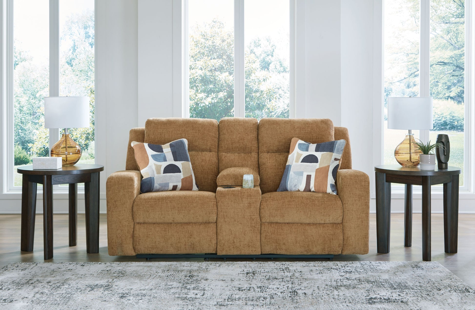 Signature Design by Ashley® Kanlow - Dbl Reclining Loveseat With Console | Meri Furniture