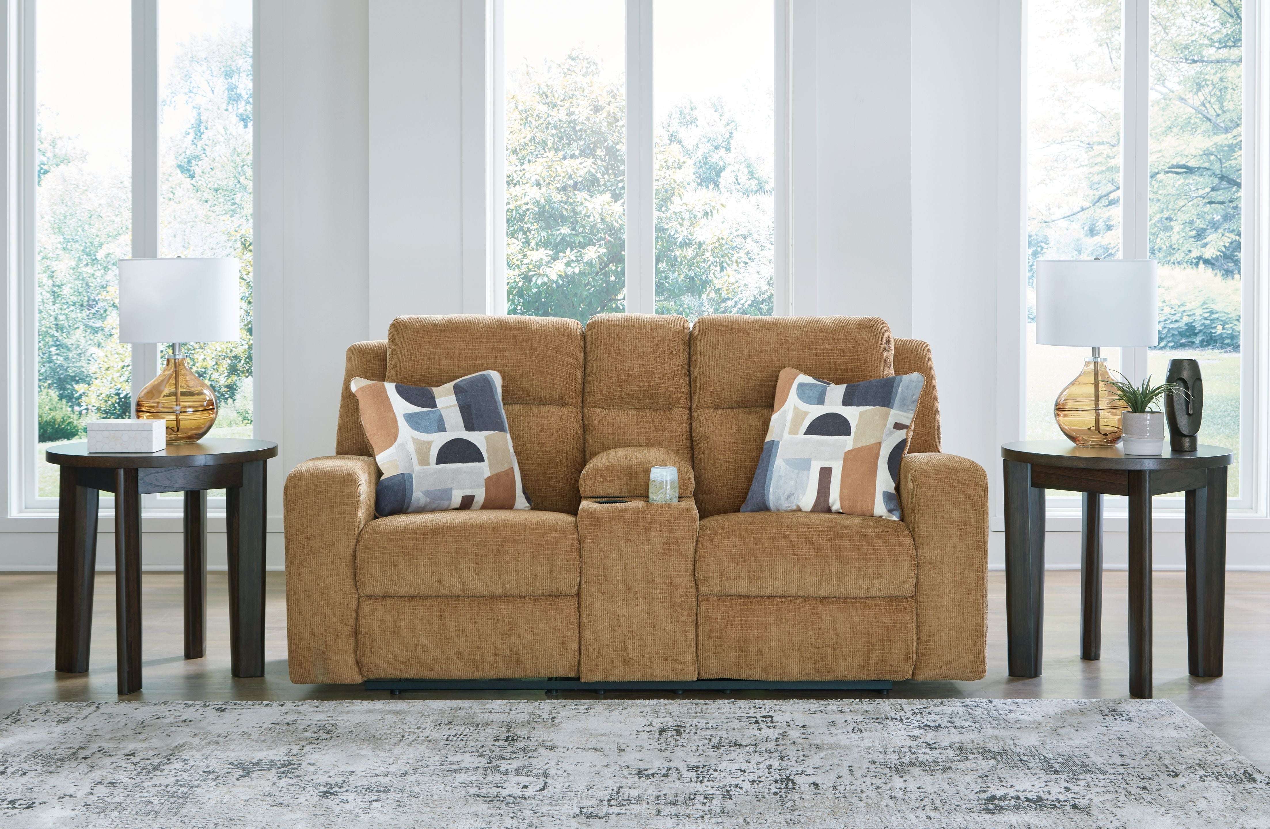 Signature Design by Ashley® Kanlow - Dbl Reclining Loveseat With Console | Meri Furniture