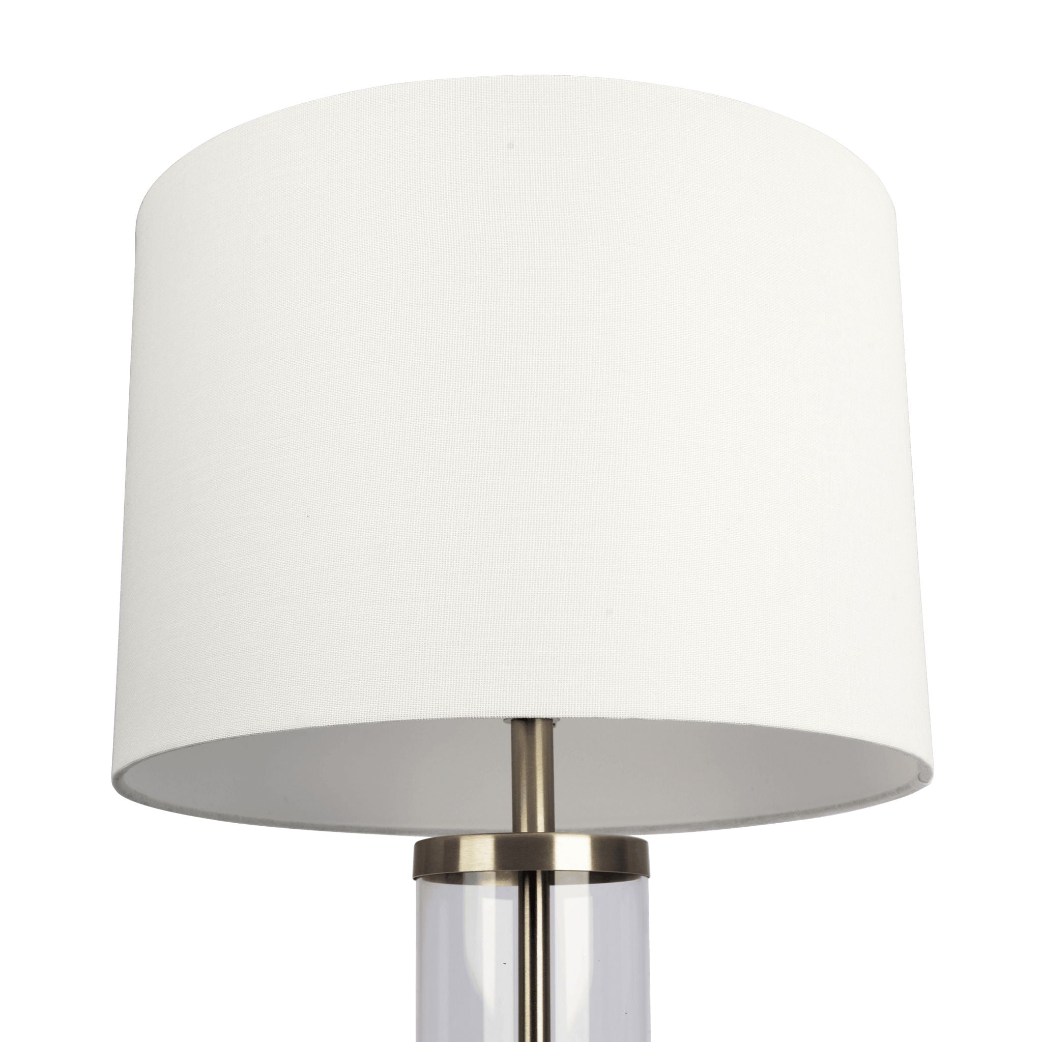 Luna - Table Lamp With On / Off Switch Clear Body Base - Clear / Silver / White
