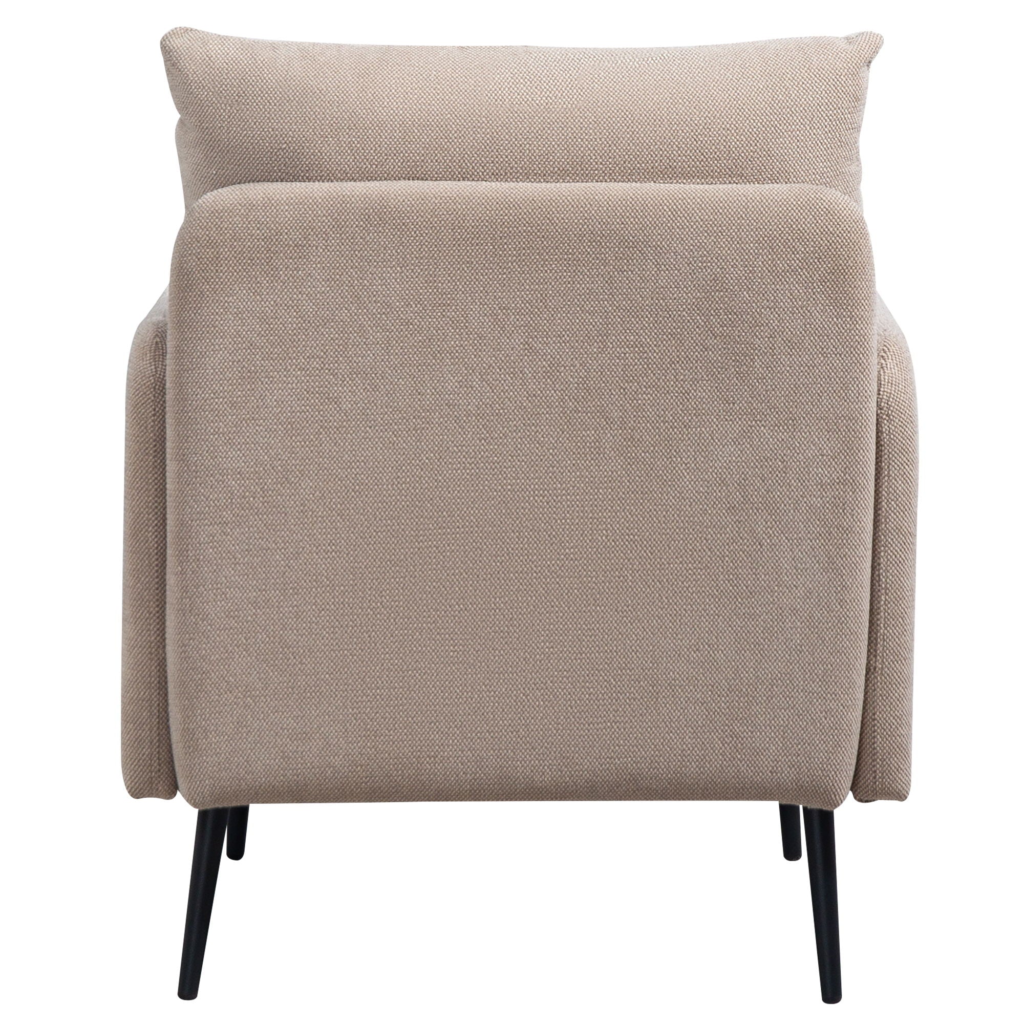 Contemporary Accent Chair With Metal Legs, Comfy Chenille Fabric Armchair