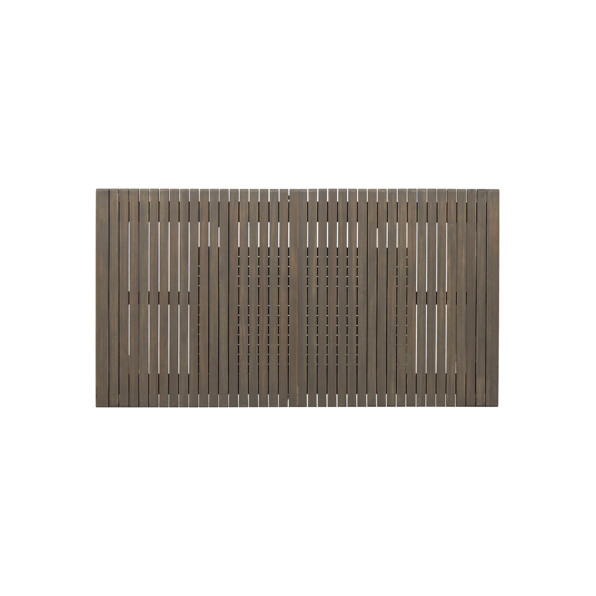 Outdoor Expandable Acacia Wood Dining Table With U Shaped Leg