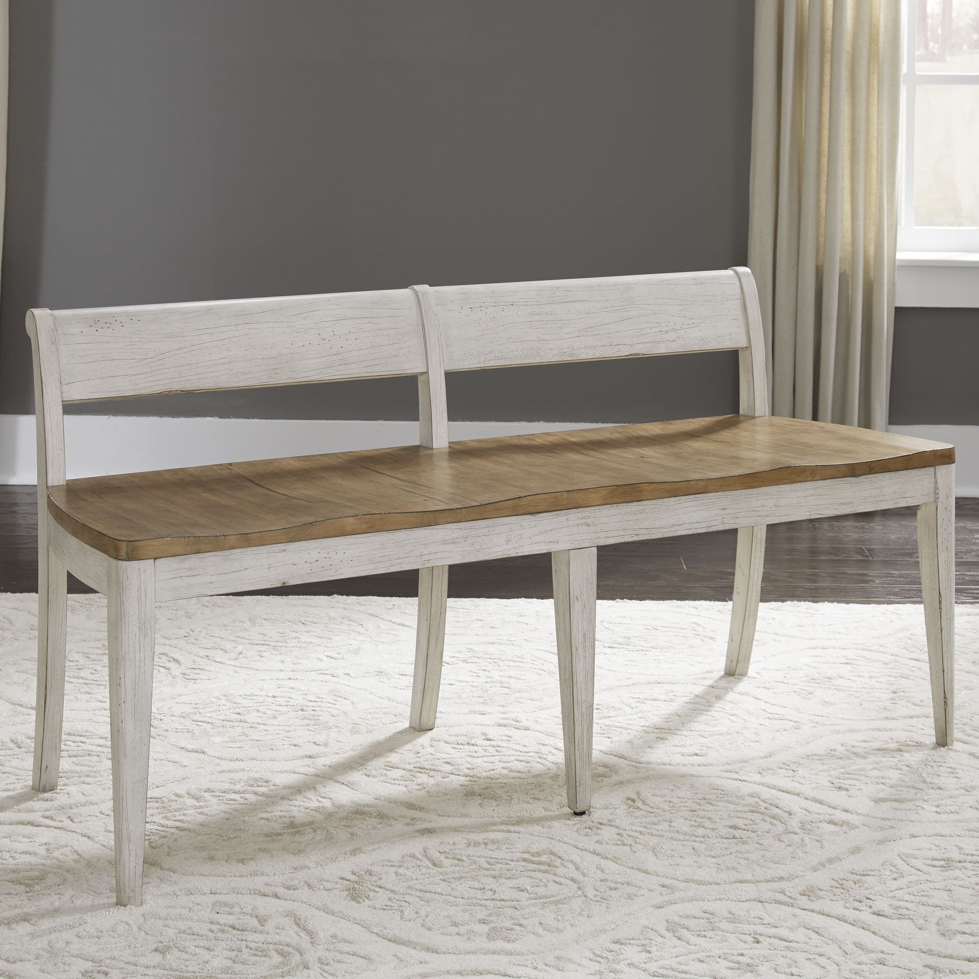 Liberty Furniture Farmhouse Reimagined - Bench - White | Meri Furniture