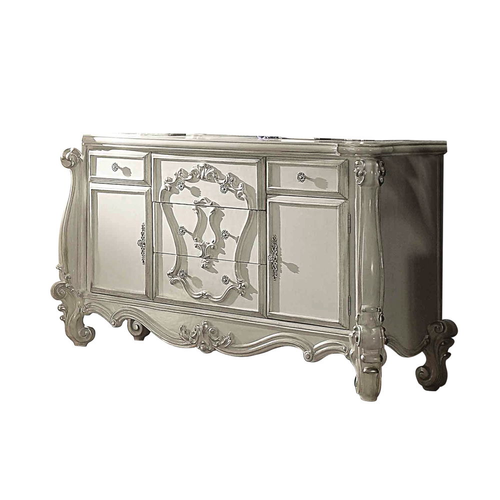 ACME The Versailles dresser is the perfect accent to create the style of royalty your bedroom has been needing. | Meri Furniture