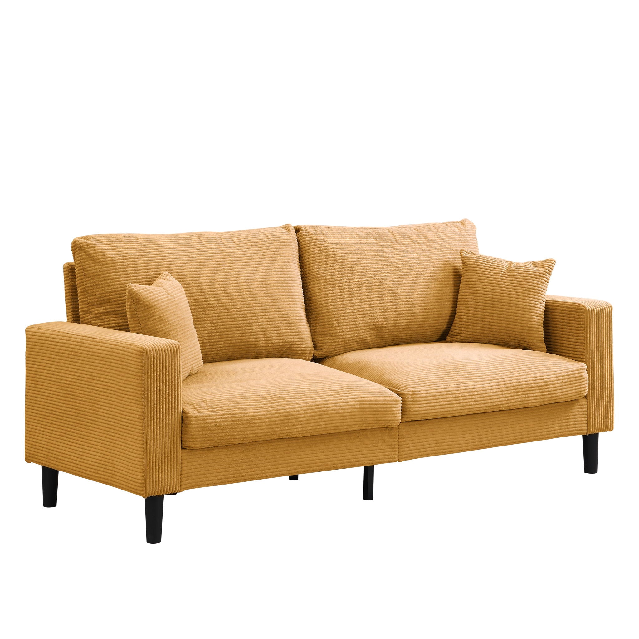 Modern Upholstered 3 Seat Sofa, High Resilience