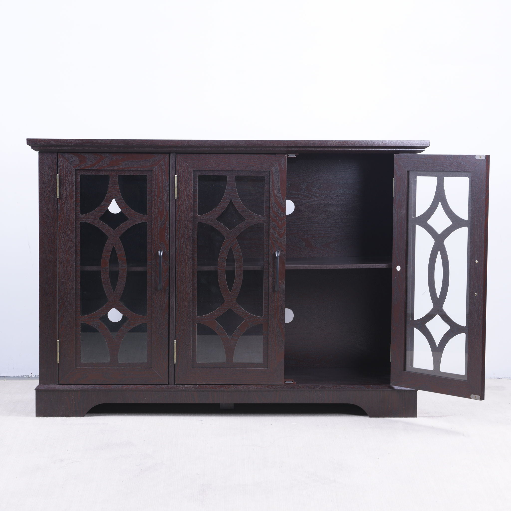 Spacious Sideboard With 3 Doors - Ox Blood Red