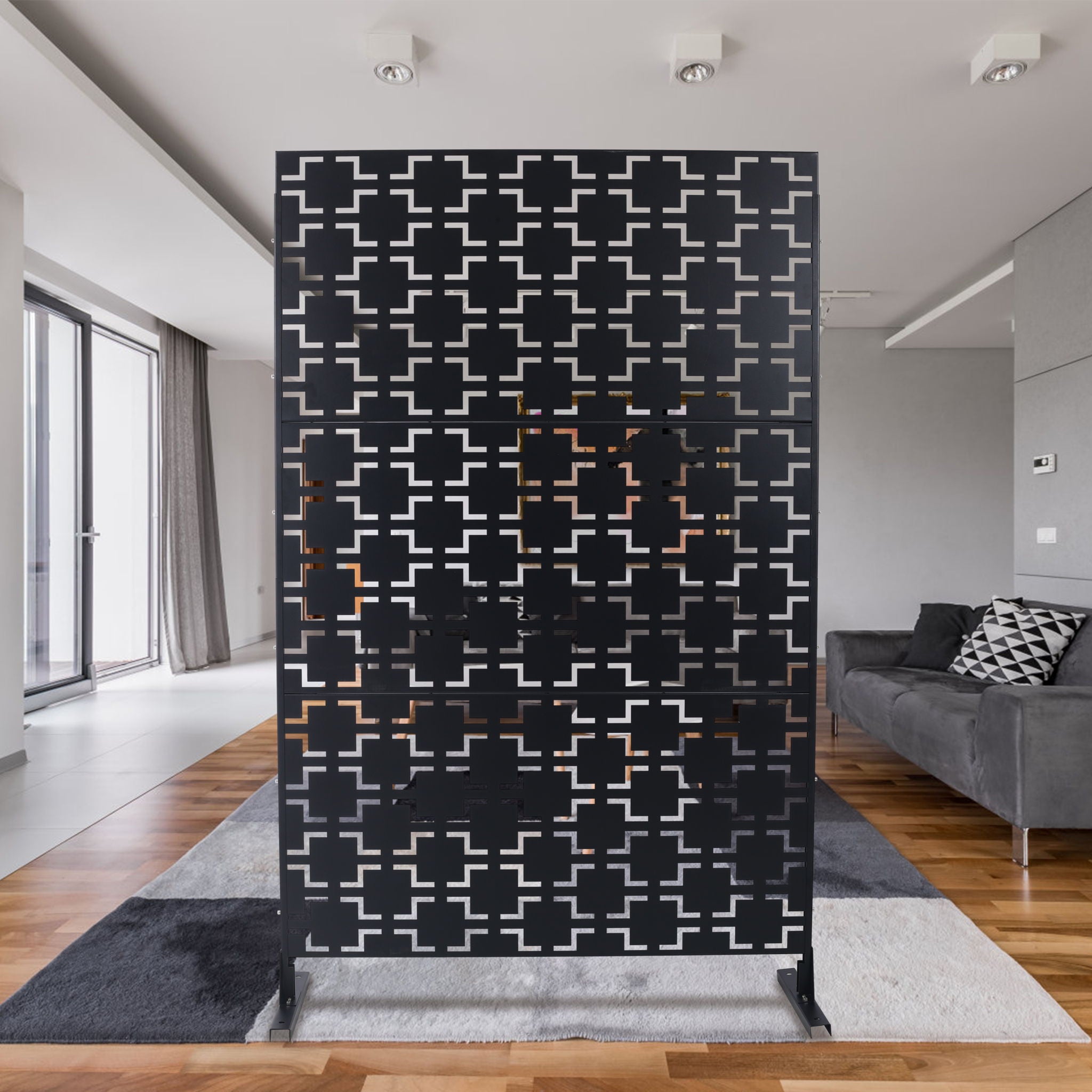 Outdoor & Indoor Metal Privacy Freestanding Decorative Screen