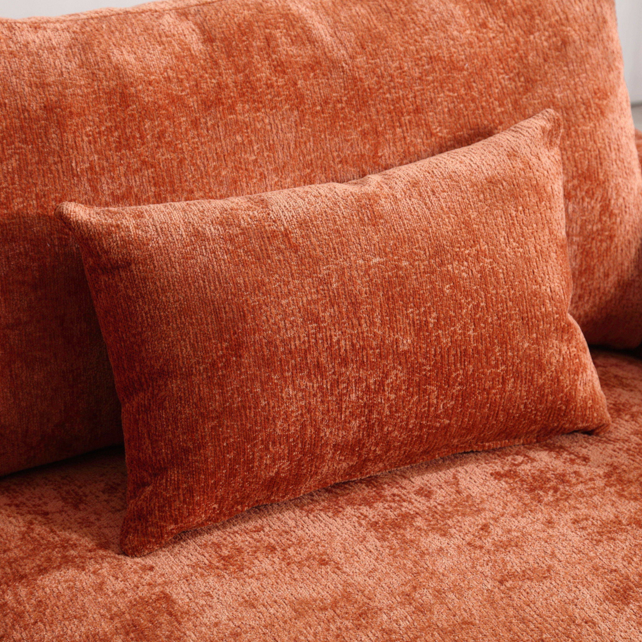 Mid Century Modern Fabric Loveseat Sofa, 2 Seat Upholstered Couch