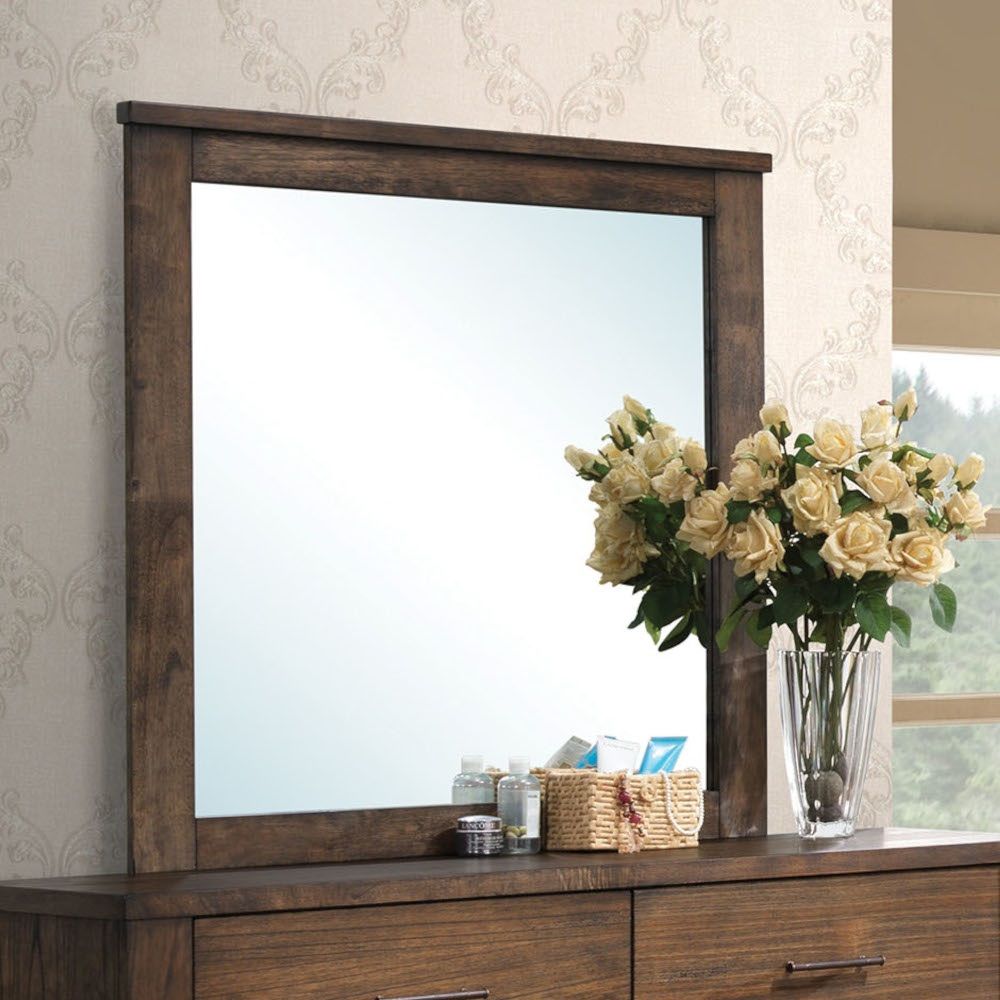 ACME Merrilee - Mirror - Oak | Meri Furniture