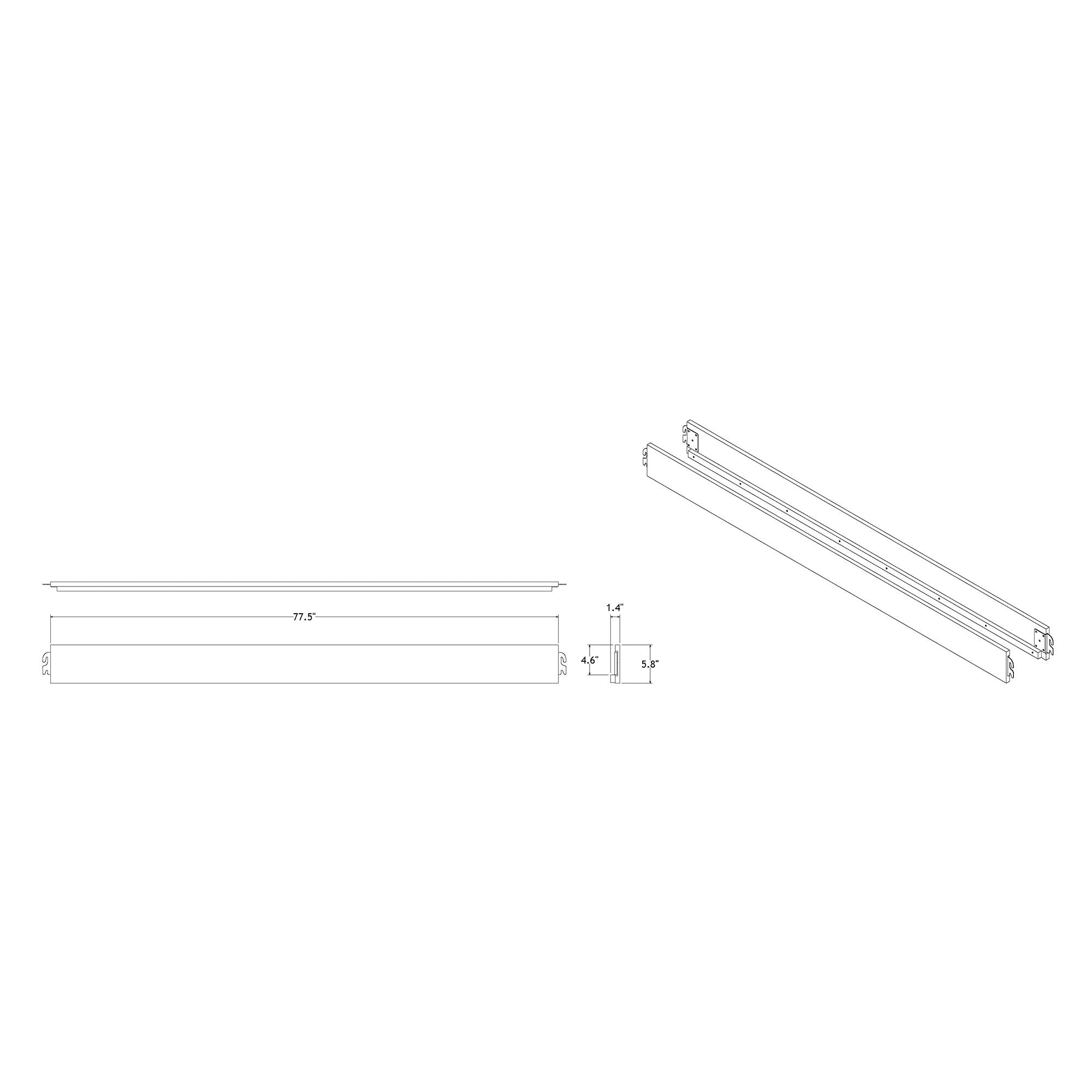 Charlston - Modern Sleigh Design Bed With LED