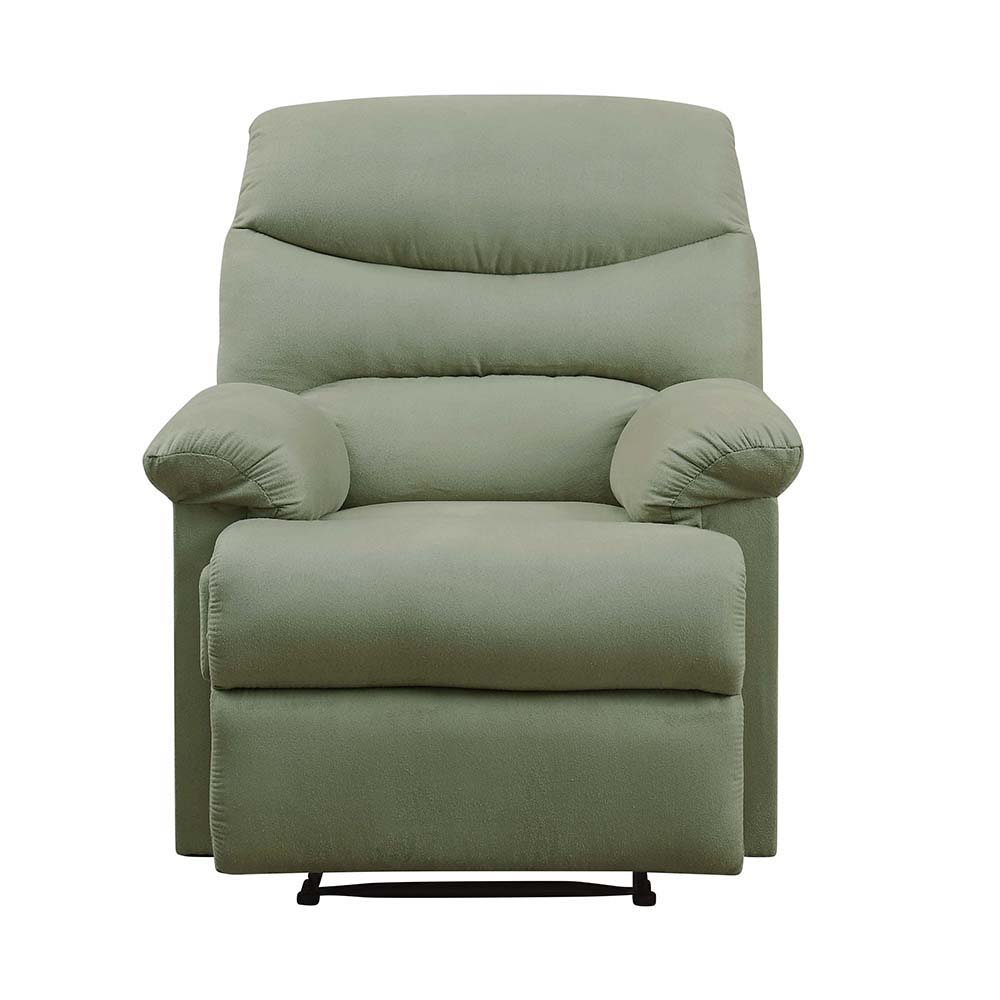 ACME The lovely Arcadia recliner offers comfort, style and value for any home. A smooth microfiber seat cushion provides relaxation from seat to toe with an easy to reach external handle for operating the reclining mechanism. | Meri Furniture