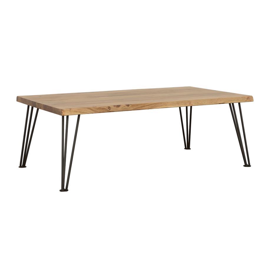 Coaster Fine Furniture Zander - Rectangular Wood Top Coffee Table - Natural Brown | Meri Furniture