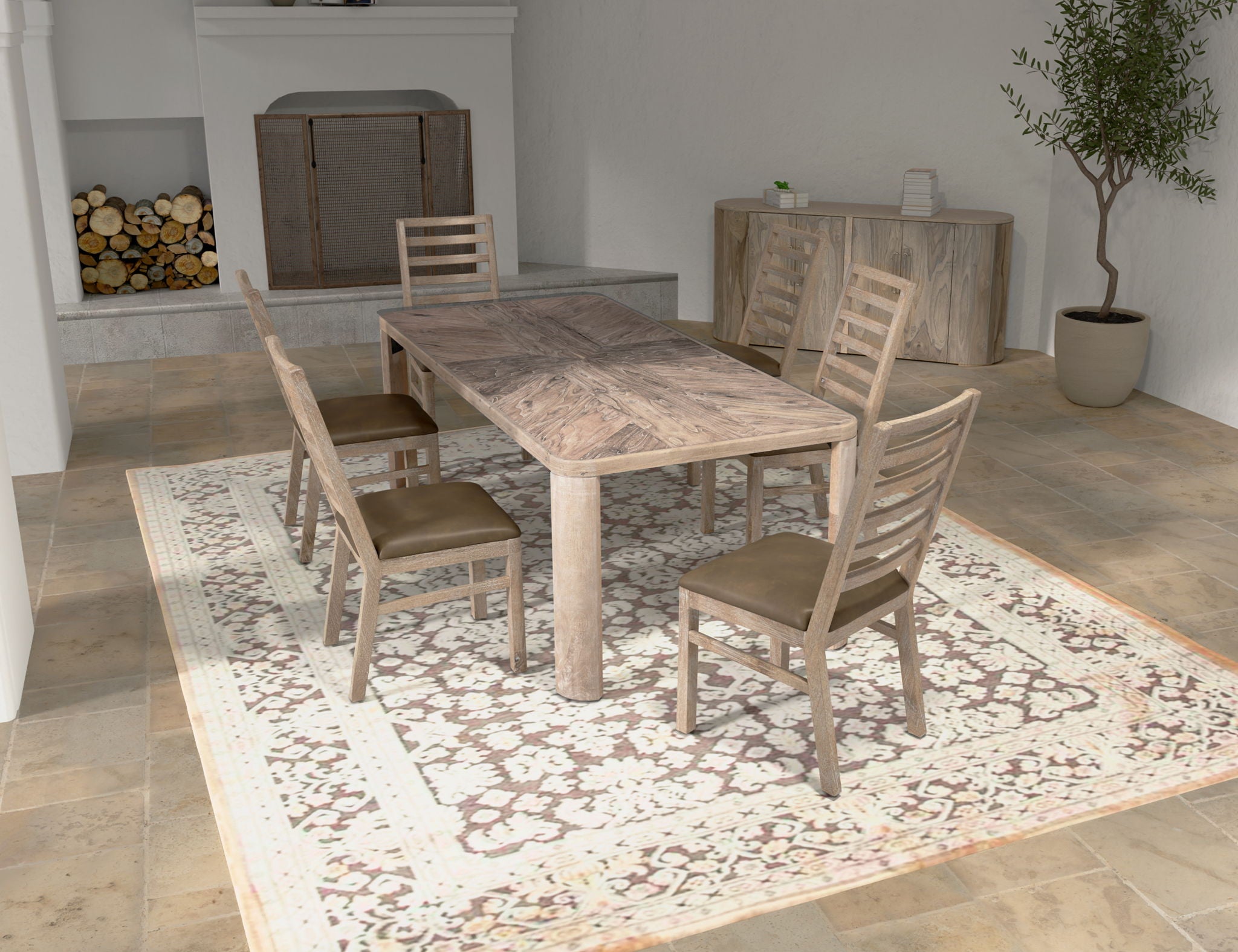 Balam - Chair (Set of 2) - Camel Brown
