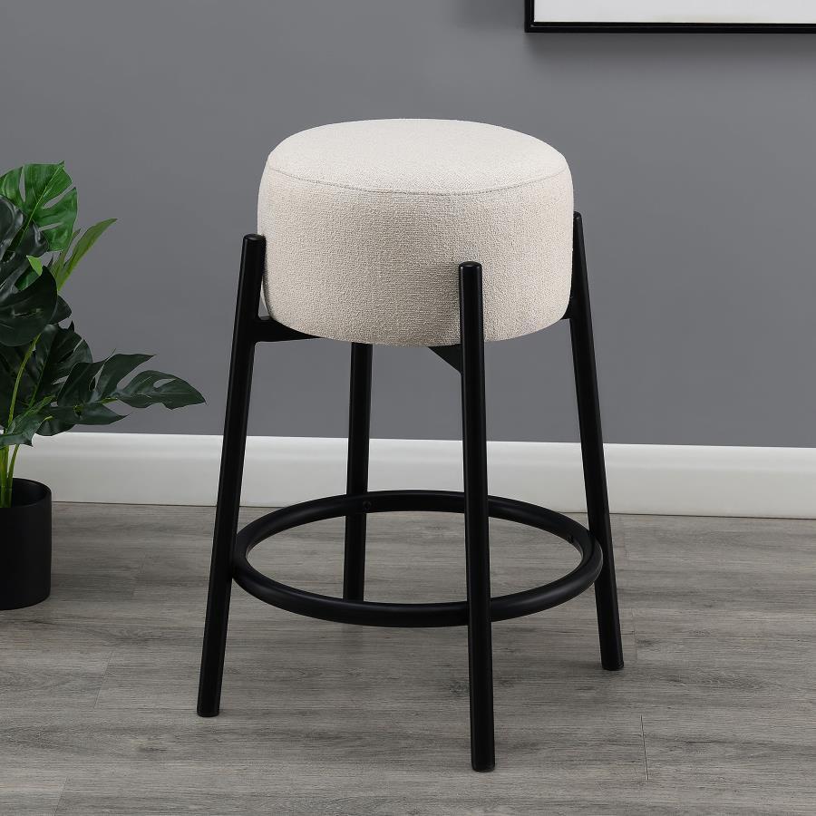 Coaster Fine Furniture Leonard - Upholstered Backless Round Stools (Set of 2) | Meri Furniture