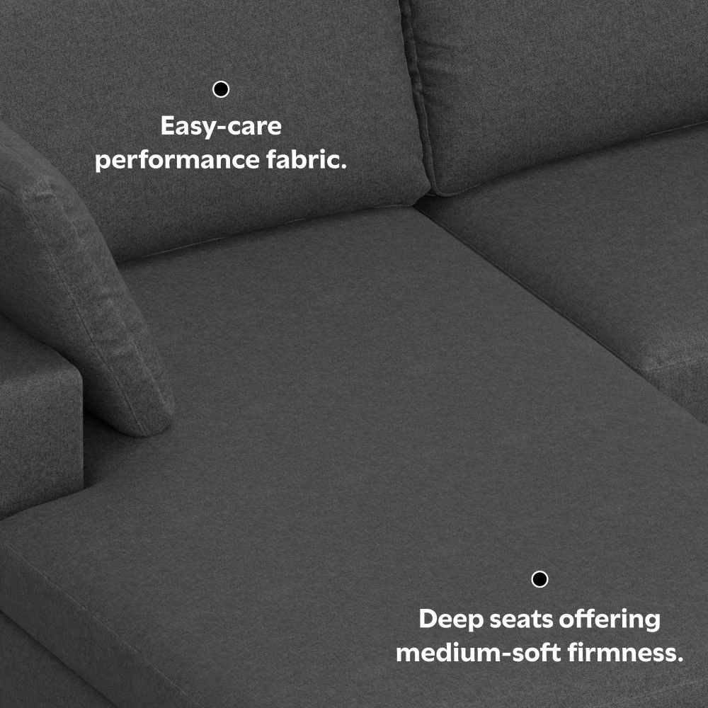 Charlie - Upholstered Deep Seater Sectional Sofa