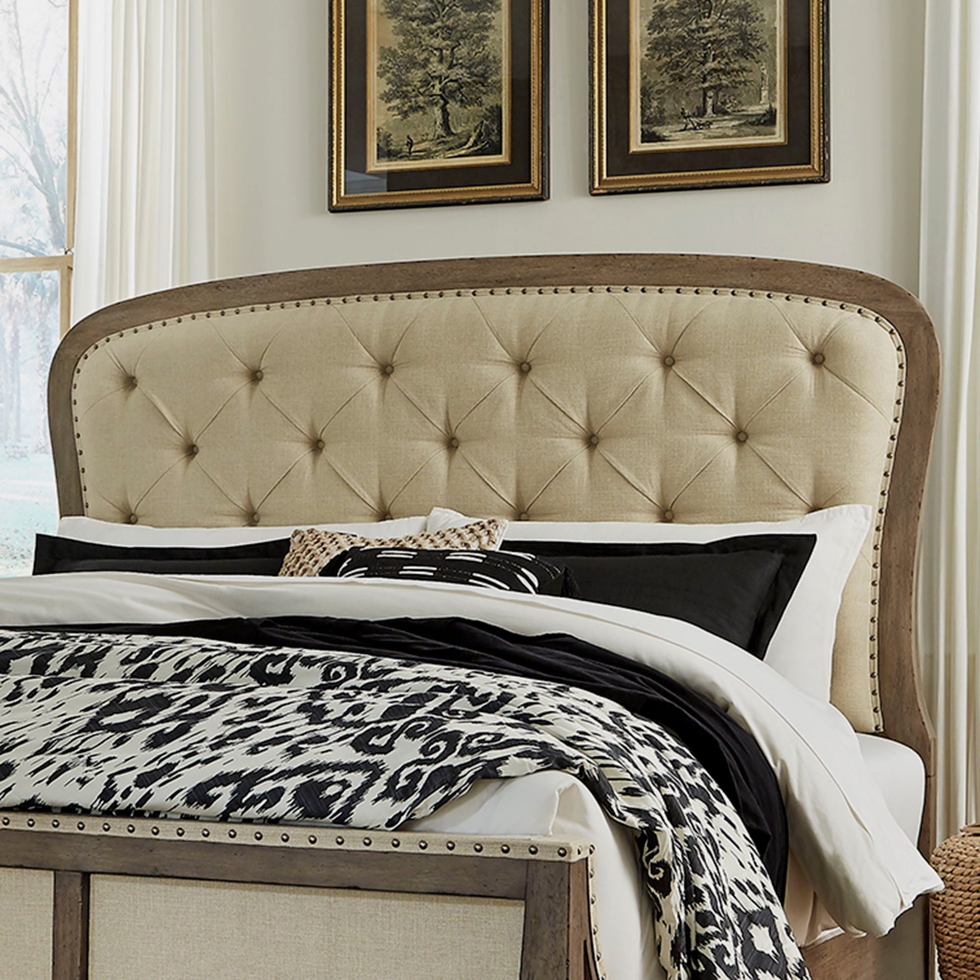 Liberty Furniture Americana Farmhouse - Tufted Panel Headboard | Meri Furniture