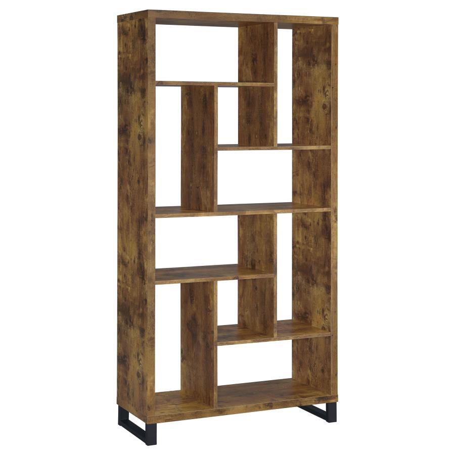 Coaster Fine Furniture Delwin - 6-Shelf Bookshelf - Rustic Nutmeg | Meri Furniture