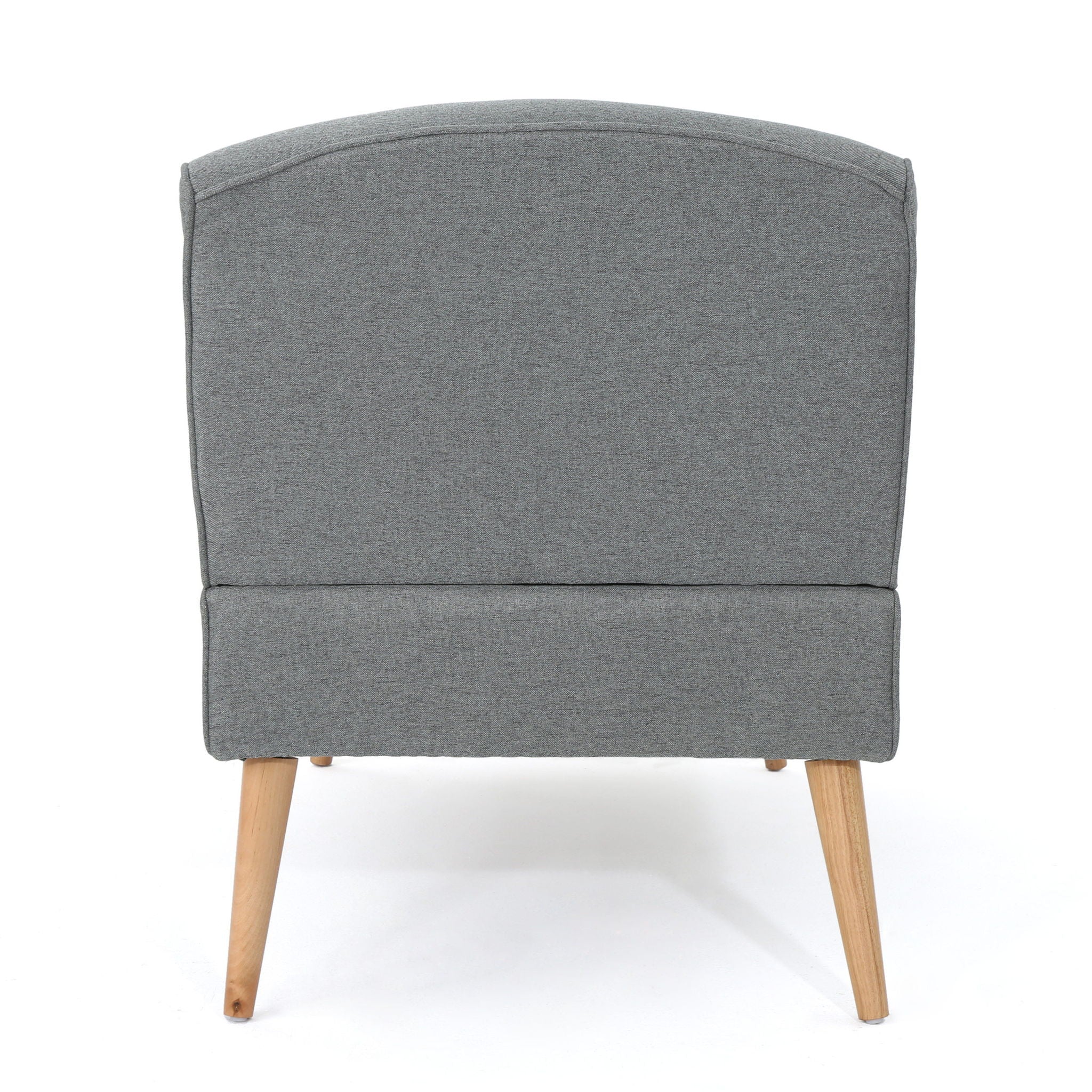 Fabric Chaise Lounge With Rubberwood Frame - Slate