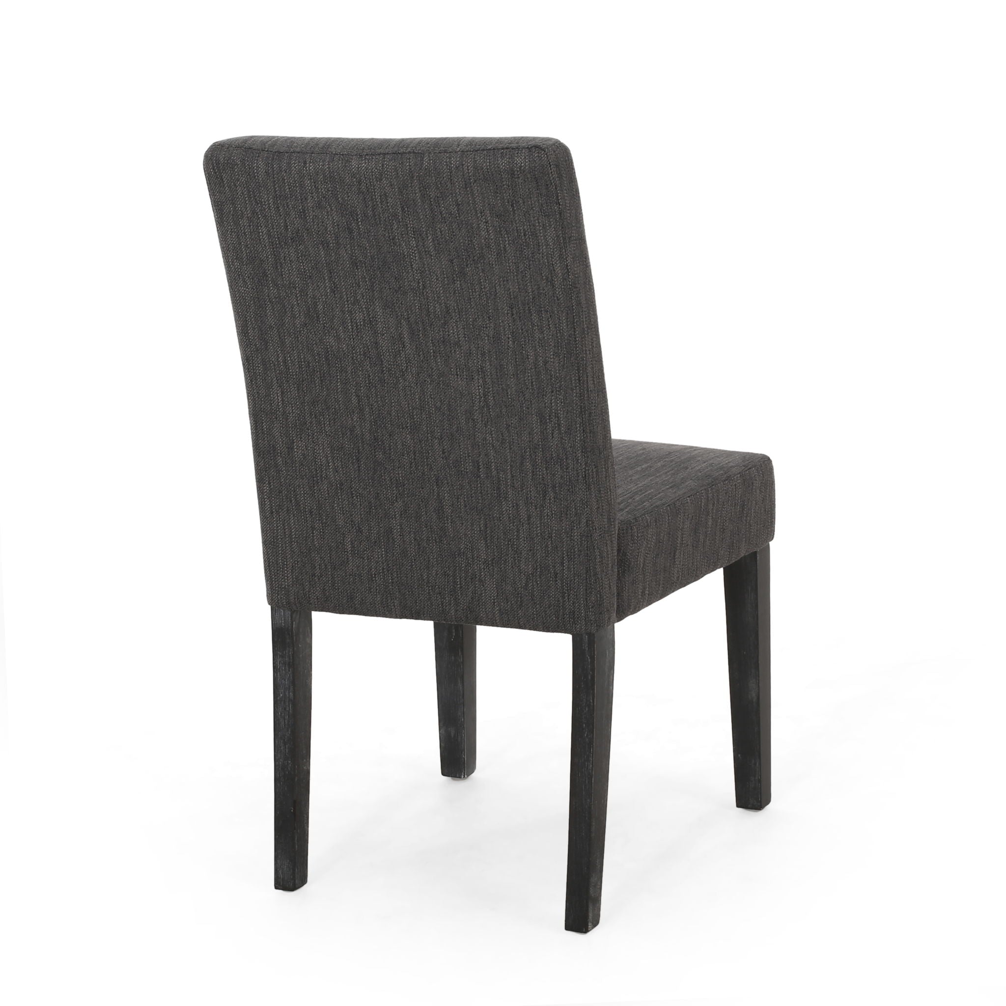 Contemporary Dining Chair With Upholstered Seating And Tapered Legs