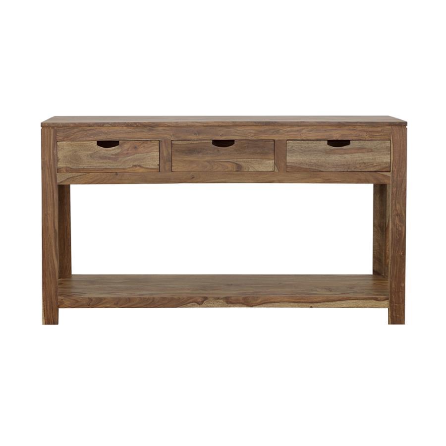 Coaster Fine Furniture Esther - 3-Drawer Wood Console Table - Natural Sheesham | Meri Furniture