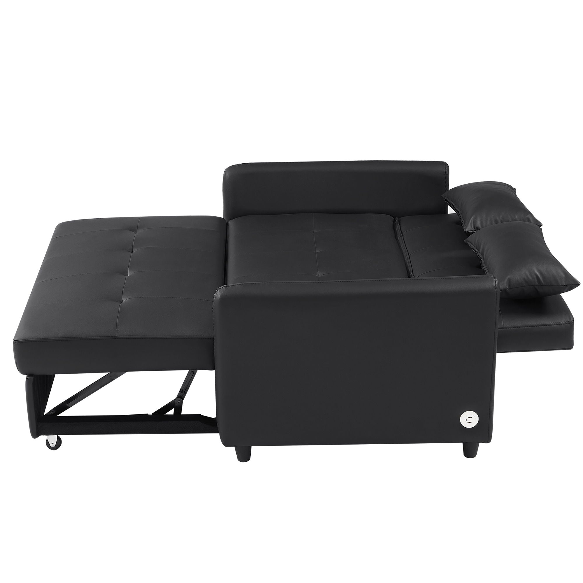 Convertible Sleeper Bed, Adjustable Oversized Armchair With 3 USB Ports