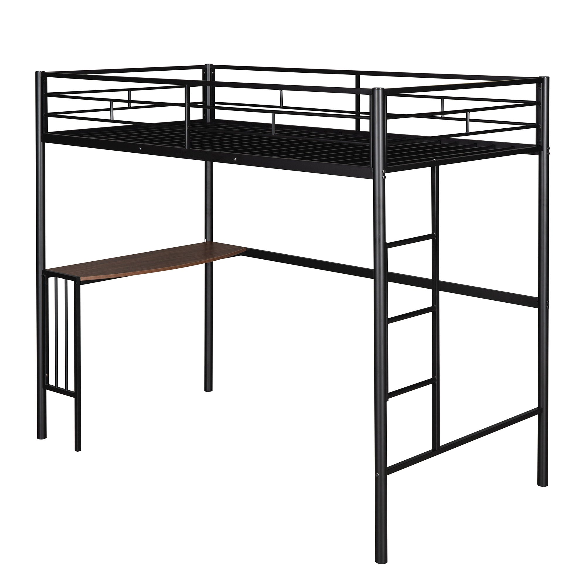 Bunk Bed With Desk, Ladder And Quality Slats For Bedroom
