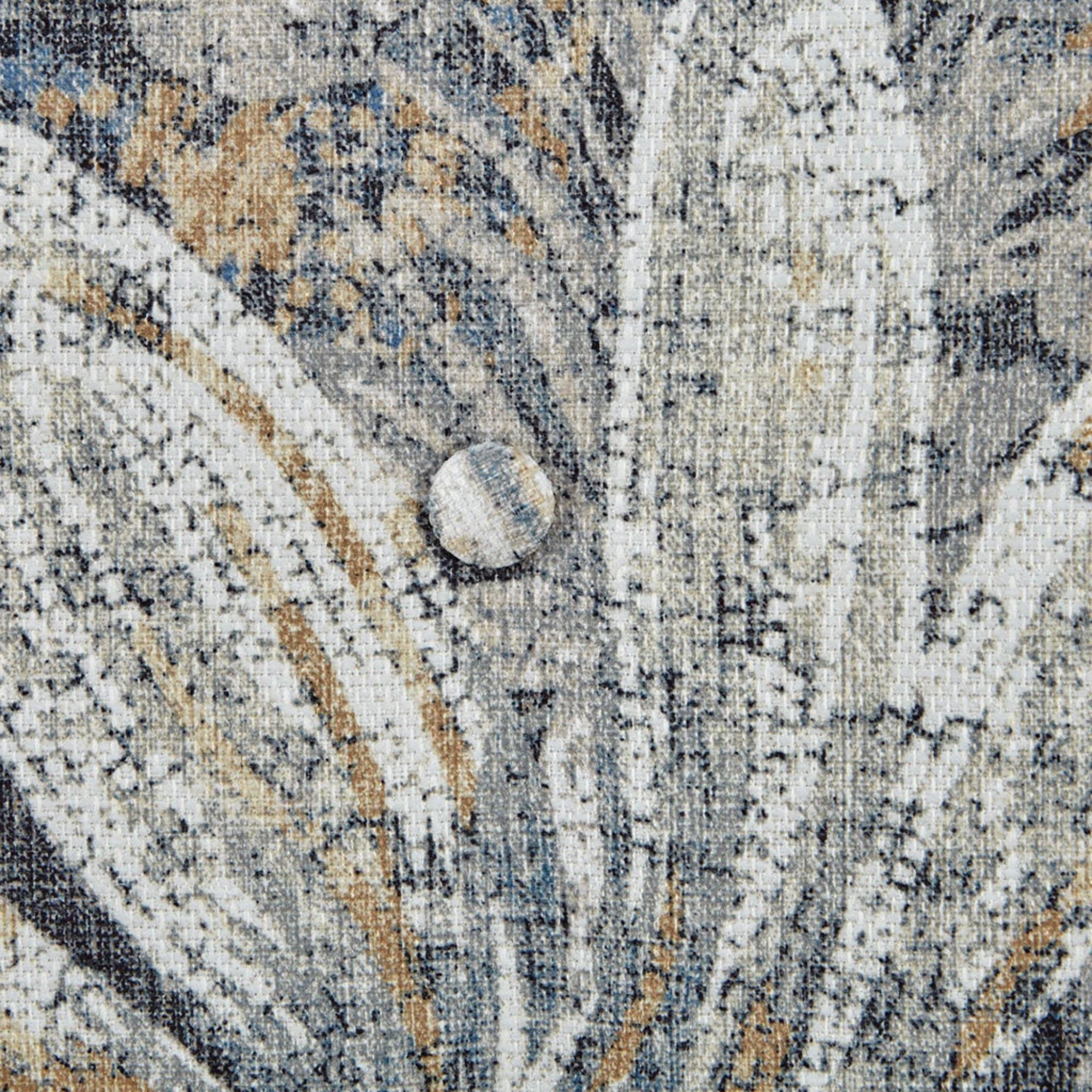 Swivel Glider Chair With Upholstery And Metal Base - Multicolor