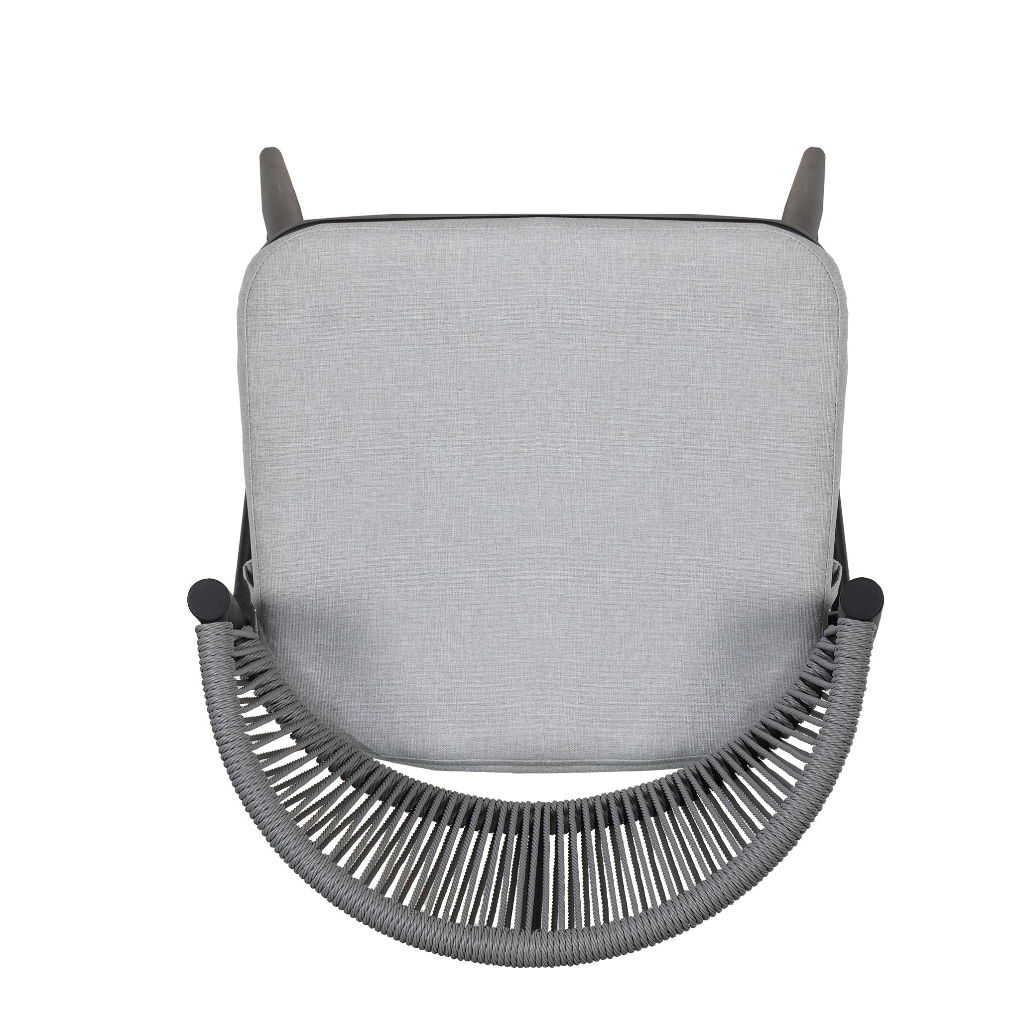 Outdoor 26" Counter Height Metal Frame Counter Stools With Scallop Shaped Backrest & Water Resistant Cushions