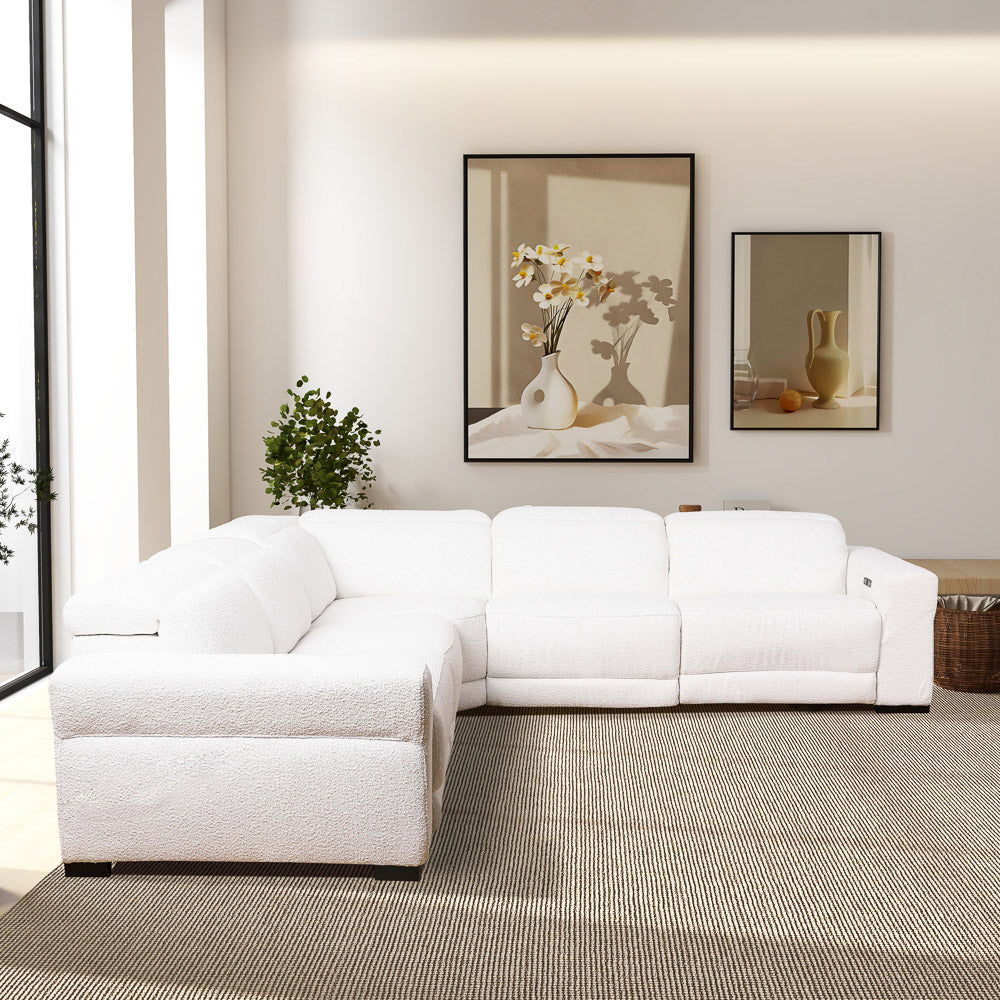 Yohan - Reclining Sectional Sofa - White
