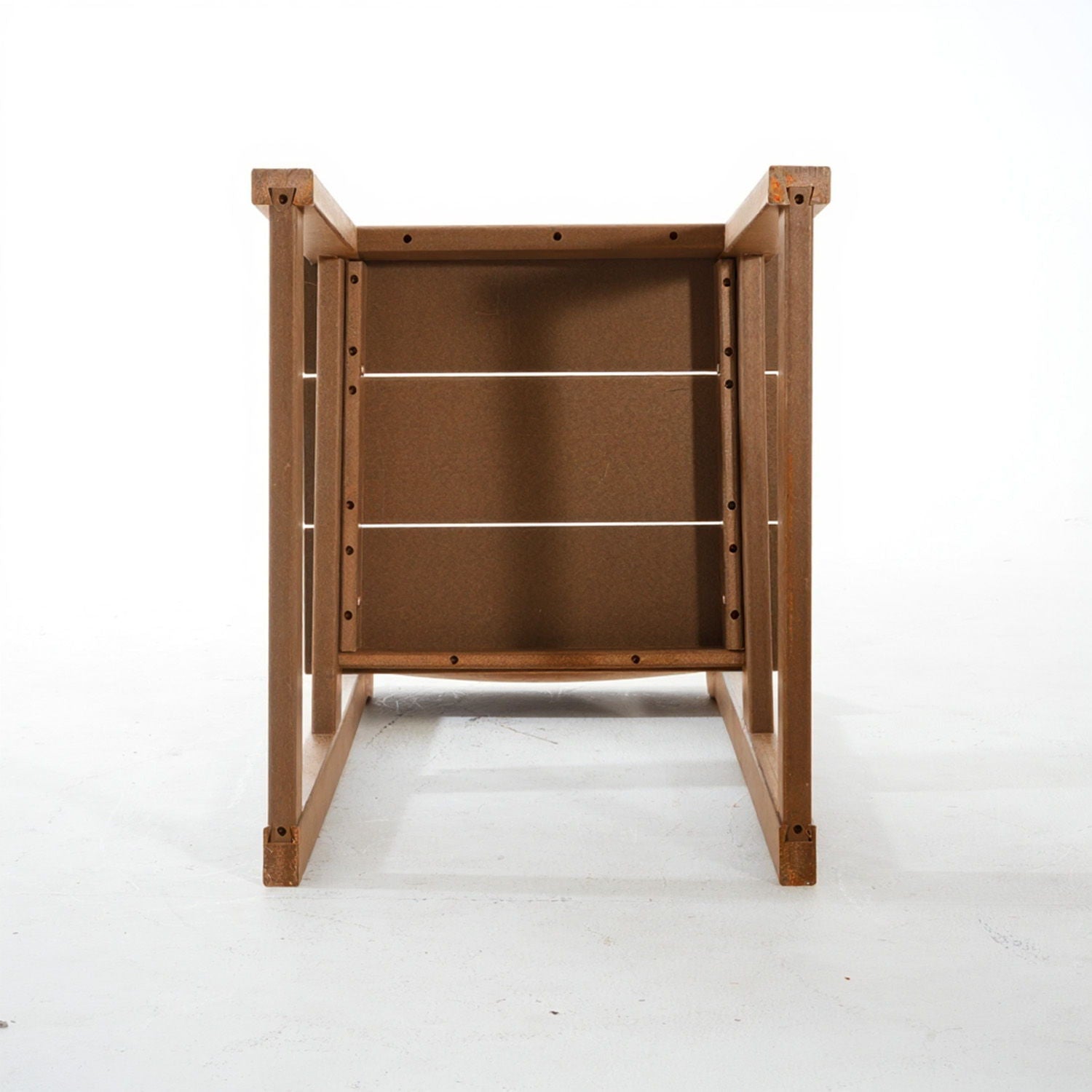 7 Piece Outdoor Dining Set For 6, Table With Umbrella Hole & 6 Armless Chairs For Backyard - Brown