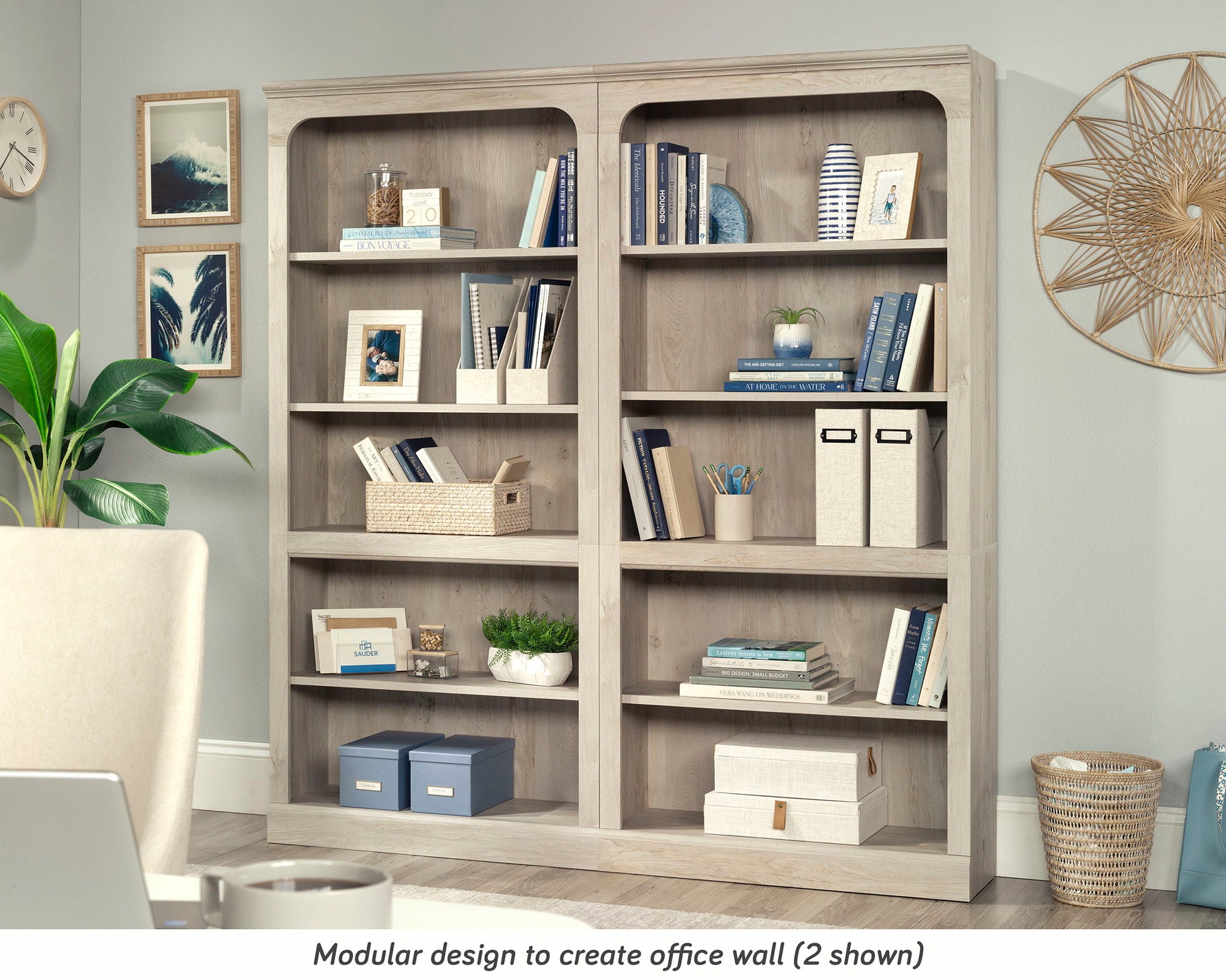 5-Shelf Bookcase in Chalked Chestnut
