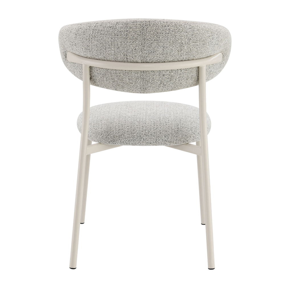 Kalam - Side Chair Set of 2) - Gray Fabric & Beige
