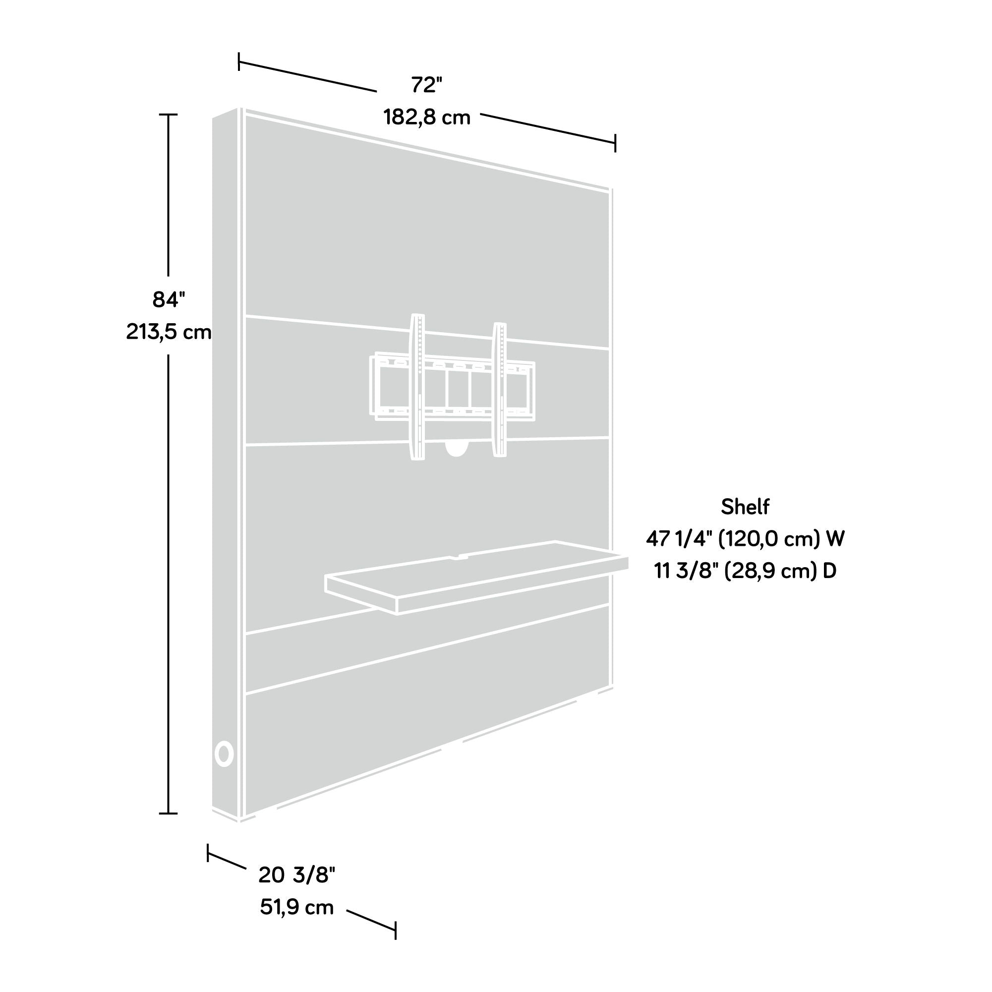 Entertainment Wall in Weathered Wood