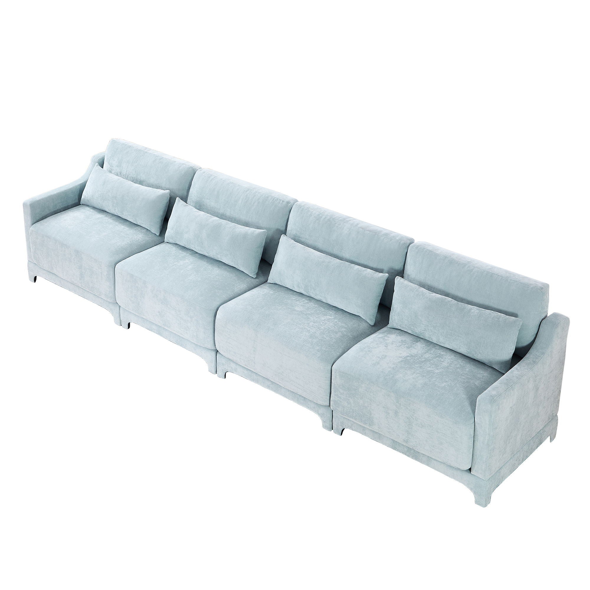 Elegant Sofa With Ergonomic Design And Lumbar Pillows
