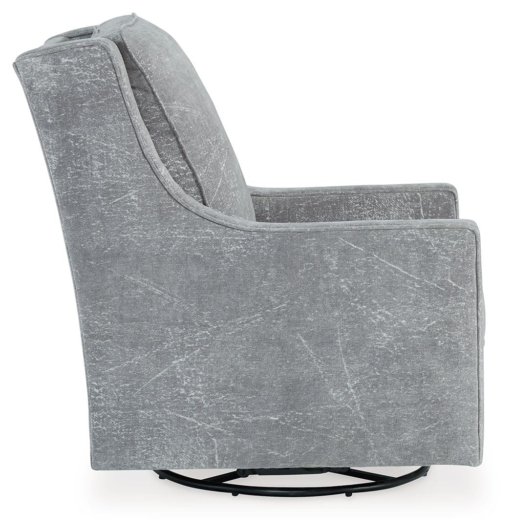Signature Design by Ashley® Kambria - Ash - Swivel Glider Accent Chair | Meri Furniture