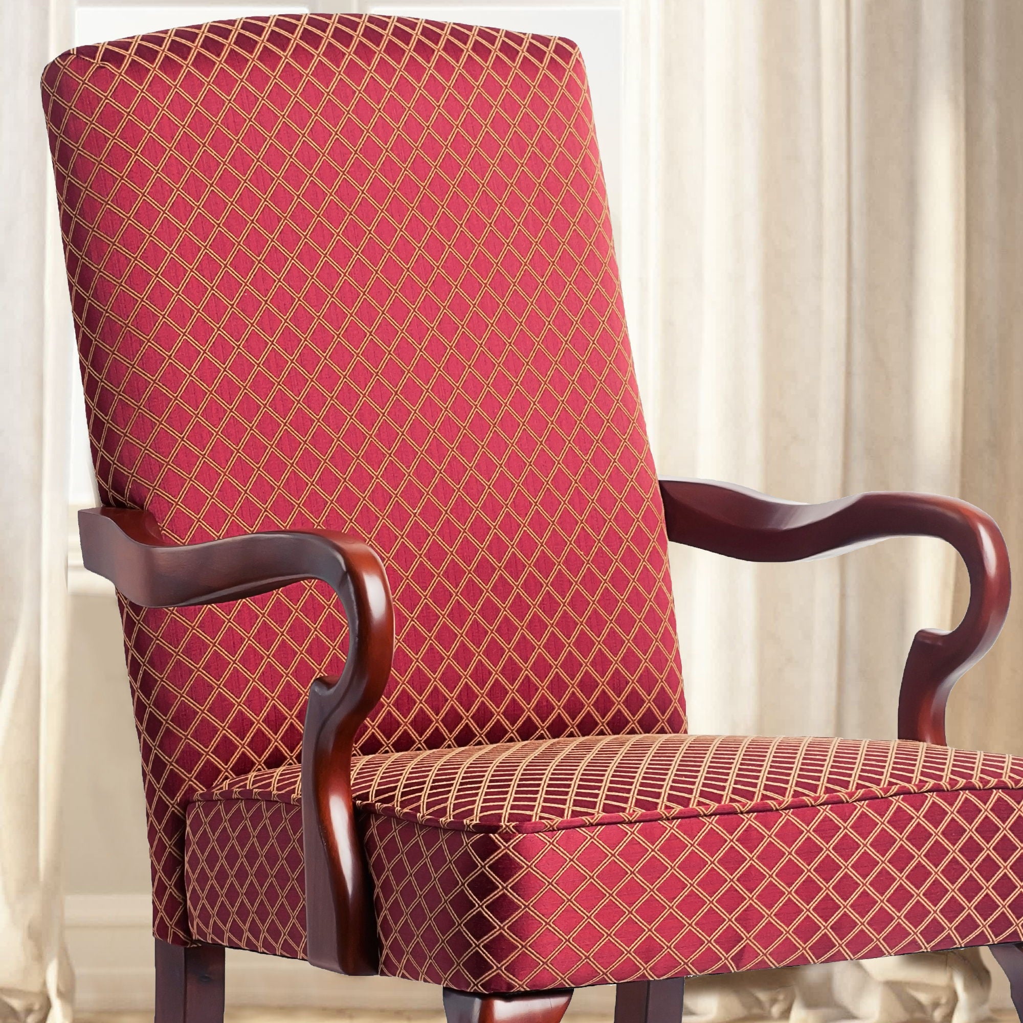 Delaney - Elegant Gooseneck Arm Chair With High Back