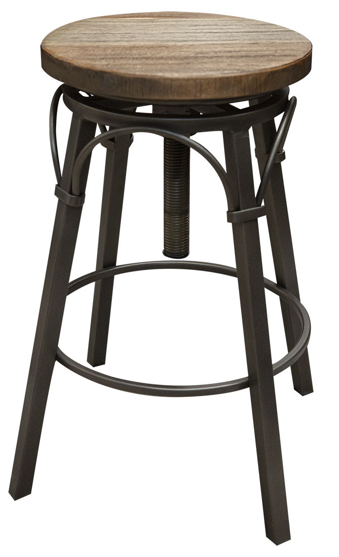International Furniture Direct Marquez - Swivel Stool - Two Tone Light Brown | Meri Furniture