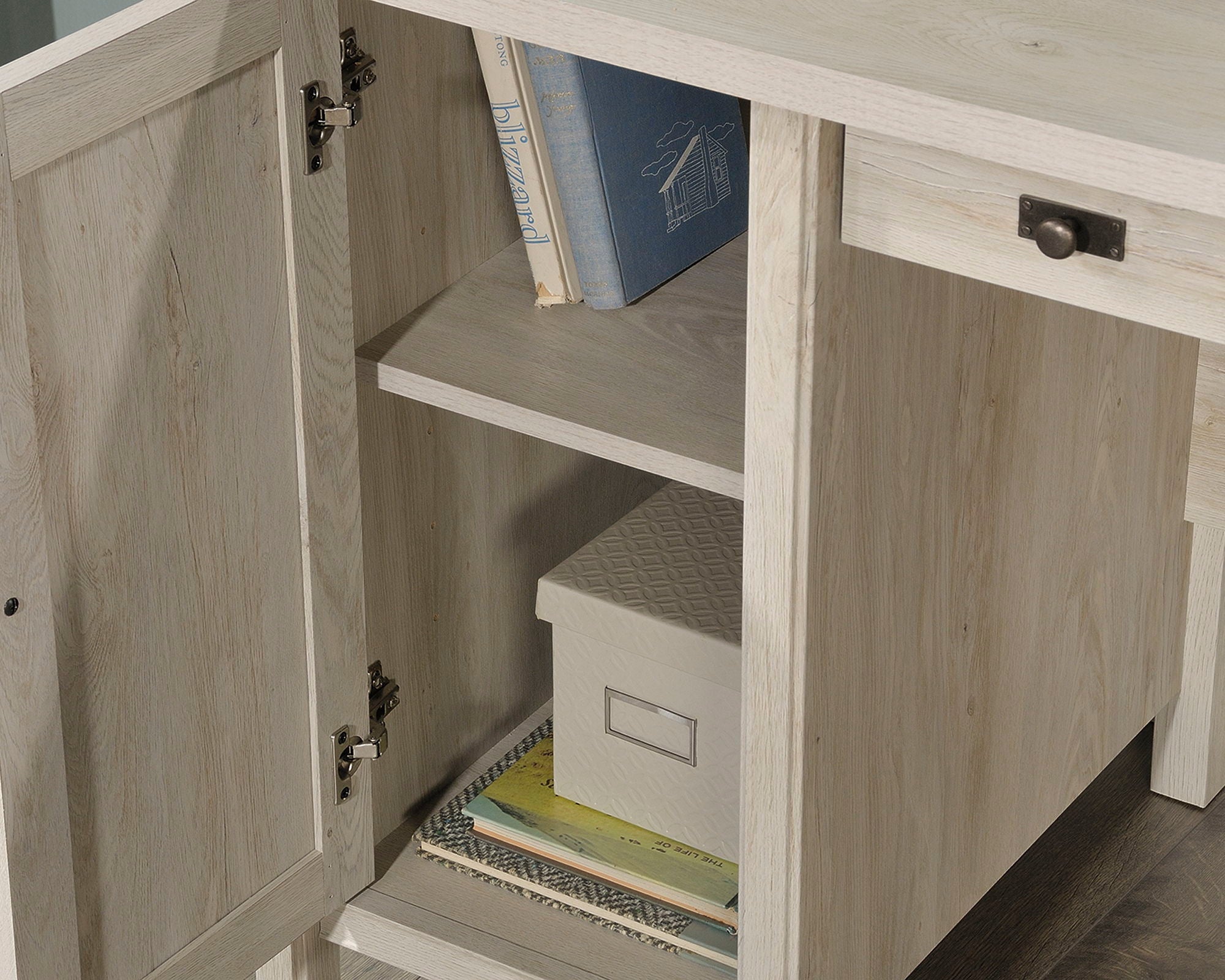 Costa Computer Desk Chalked Chestnut